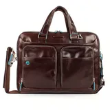 Piquadro Blue Square Computer Briefcase Mogano