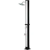 monzana Solardusche Silber/Schwarz 216 cm