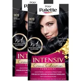 Palette POLY Intensiv Creme Coloration 1-1/909 Blauschwarz Stufe 3 (2 x 115 ml), permanente Coloration für bis zu 8 Wochen intensiven Farbglanz & 100% Grauabdeckung