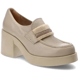 Beige Halbschuhe Lemar Bequeme Schuhe Für Frauen, 37