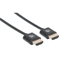 Manhattan HDMI Anschlusskabel HDMI-A Stecker, HDMI-A Stecker 0.50m schwarz