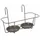 Jardifer Haken-Blumentopfhalter grau für 2 Töpfe 34 x 18 cm
