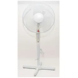 HundB Standventilator weiß mit Schwenkfunktion 3 Geschwindigkeiten höhenverstellbar 130cm leise Nachtmodus Ventilator für Büro Schlafzimmer.