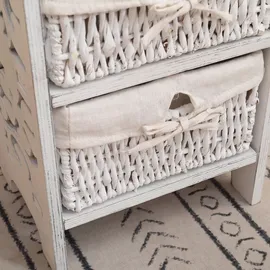 Mobili Rebecca Nachtschrank 78 x 22 x 29 cm Weiß