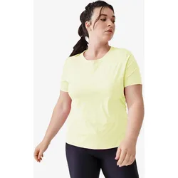 Laufshirt kurzarm Damen atmungsaktiv - Dry+ Breath neongelb 36