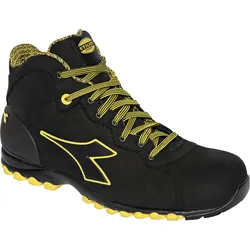 Diadora Utility Beat DA2 Mid S3S, Sicherheitsschuhe Unisex - Schwarz/Gelb - 39 EU