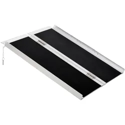 HOMCOM Rollstuhlrampe Aluminum, Kunststoff
