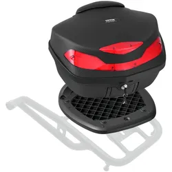 VEVOR Motorradkoffer Top Case Universal Motorrad Tasche 48L Topbox Schwarz