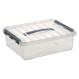 SUNWARE Q-Line Aufbewahrungsbox 40 x 30 x 11 cm 6-tlg. transparent/silber