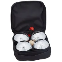 Relaxdays Boule Kugeln im Set Schwarz,Silber