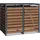 Wiltec Mülltonnenbox für zwei Tonnen 120 x 80 x 110 cm grau