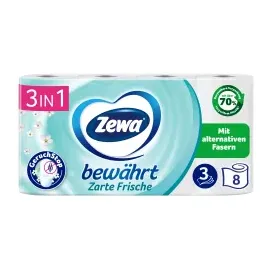Zewa Toilettenpapier Bewährt Lufterfrischer 3-lagig 8 Rollen