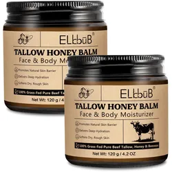 P-Beauty Tagescreme Honig Beef Tallow für Hautpflege 2x120 g Unisex