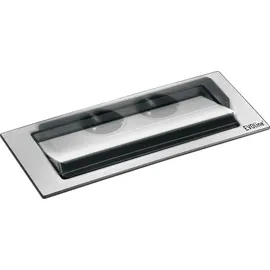 EVOline Schuko-Steckdose BackFlip Schwarz 2 St.