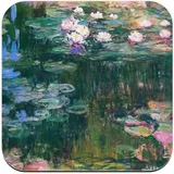 Untersetzer aus Kork, Monet Les Nympheas Malerei Frankreich, 6 Stück (95 x 95 mm)