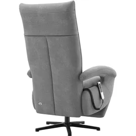 sit&more TV-Sessel Zoe 74 x 112 x 82 cm grau mit Kopfteilverstellung & 360° Drehfunktion