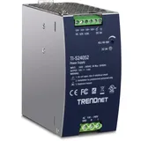 TRENDNET 240W 52V DC, 4.61A AC zu DC DIN-Schiene Industrielles Netzteil, eingebaute Leistungsfaktor-Controller-Funktion, extremer Betriebstemperaturbereich -25° - 70° C (-13° - 158°F), Silber,