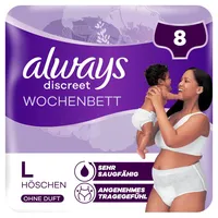 Always Discreet Inkontinenzhosen Wochenbett L 8 St.
