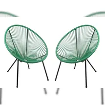 deluke SVEN Gartenstuhl 73 x 93 x 73 cm grün 2 St.