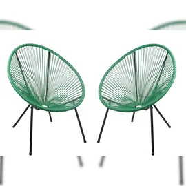 deluke SVEN Gartenstuhl 73 x 93 x 73 cm grün 2 St.