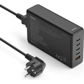 Hama USB-Ladestation 5 Ports, GaN, Schnellladegerät, 4xUSB-C, 1xUSB-A, PD, 240 W (00201977)