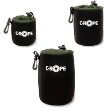 C-Rope Neopren Objektivbeutel mit Fleece-Fütterung, Objektivköcher für Objektive und Kamerazubehör, (3er Set), Größe S, M, L