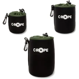 C-Rope Neopren Objektivbeutel mit Fleece-Fütterung, Objektivköcher für Objektive und Kamerazubehör, (3er Set), Größe S, M, L