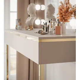lookway SCHMINKTISCH AURORA GOLD ELITE in Kaschmir mit Spiegel
