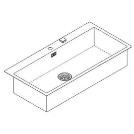 Grohe K800 120-S 102.4/51 1.0 Einbau Becken mittig edelstahl