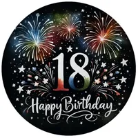 Speecheese 18. Geburtstag Feuerwerk Magnet mit Flaschenöffner rund Spruch