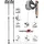 Leki Instructor Lite 100-125 cm schwarz-weiß-orange