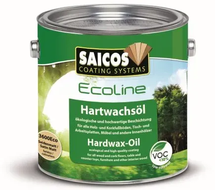 SAICOS Ecoline Hartwachsöl 3600Eco Seidenmatt Farblos 2,5 Liter