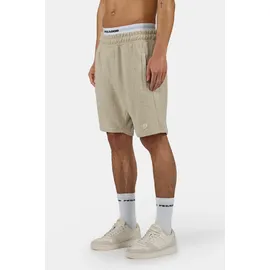 Pegador Shorts "Libco Structured Knit Shorts", Herren, Gr. S, N-Gr, khaki beige warm weiß, Web, Obermaterial: 70% Polyester, 30% Baumwolle, unifarben, regular fit ca. Mitte Oberschenkel, Hosen Shorts, Materialmix, regular fit