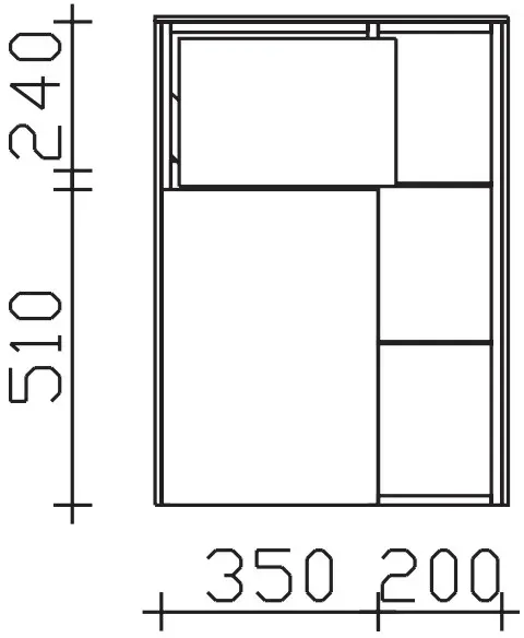 Pelipal Serie 6010 Highboard 6010-HBR01, B:570, H:790, T:330mm 6010-HBR01