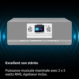 TechniSat DIGITRADIO 372 CD IR DAB+, FM Radio Internet (Anthrazit, Silber