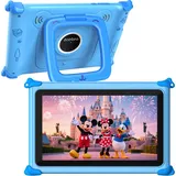 Kinder Tablet 7 Zoll Android Tablet für Kinder, 32GB Kindertablet mit Hülle, 256GB Erweiterbar Kids Tablet mit Kindersicherung, WiFi, Elternkontrolle GMS Kindercomputer für Baby Jungen Mädchen, Blau