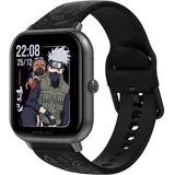 ABYX Fit Touch 3 BT 20 mm Aluminiumgehäuse Space Grau Silikonarmband Schwarz 20 mm