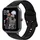 ABYX Fit Touch 3 BT 20 mm Aluminiumgehäuse Space Grau Silikonarmband Schwarz 20 mm