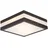Brilliant Außenwandleuchte Edelstahl 29x29cm E27 IP44 anthrazit-weiß