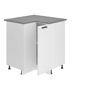Belini Eckschrank Küche 90 x 0 x 0 cm Weiß