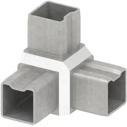 Verbindungsstück für Rohr 30x30x2mm, V4A