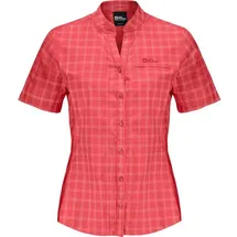 Jack Wolfskin Damen Bluse NORBO S/S SHIRT W, vibrant red check, M