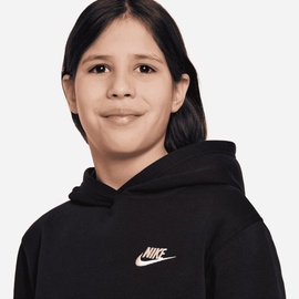 Nike Sportswear Club Fleece Hoodie Kinder - black/white XL (158-170 cm)