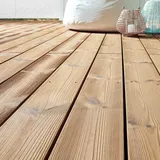 OSMO Terrassendiele Thermoholz Kiefer gebürstet / geriffelt-für Teni/SenoFix-3900x140x25mm