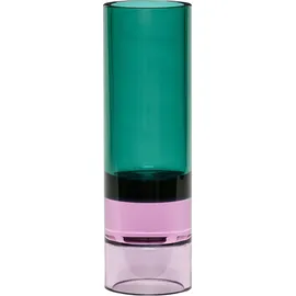 Hübsch Astro Kerzenhalter für Teelichter 15 cm grün-rosa