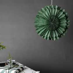 Venture Home Järvsön Weihnachtsstern mit Licht Papier Ø60 cm Pendelleuchte grün.