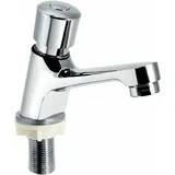 Selbstschließender Wasserhahn aus Chrom, wassersparend, Zeitverzögerung, Waschbecken, Waschbecken, Wasserhahn für Küche, Badezimmer, öffentliches