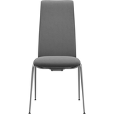 Polsterstuhl STRESSLESS "Laurel", grau (dunkelgrau dinamica, chrom matt), B:57cm H:105cm T:60cm, Microfaser DINAMICA (88% Polyester, 12% Polyurethan), Stühle, Polsterstuhl, High Back, Größe M, mit Beinen aus Stahl in Chrom matt