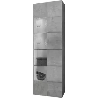 INOSIGN Vitrine »Dama Höhe 187 cm, Breite 60 cm, Stauraumvitrine mit 1 Tür,«,... - Front in 3D-Optik, viel Stauraum, verschiedene Farben