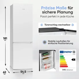 Bomann KG 7370 Kühl-Gefrierkombination (253 l, 1810 mm hoch, Weiß)